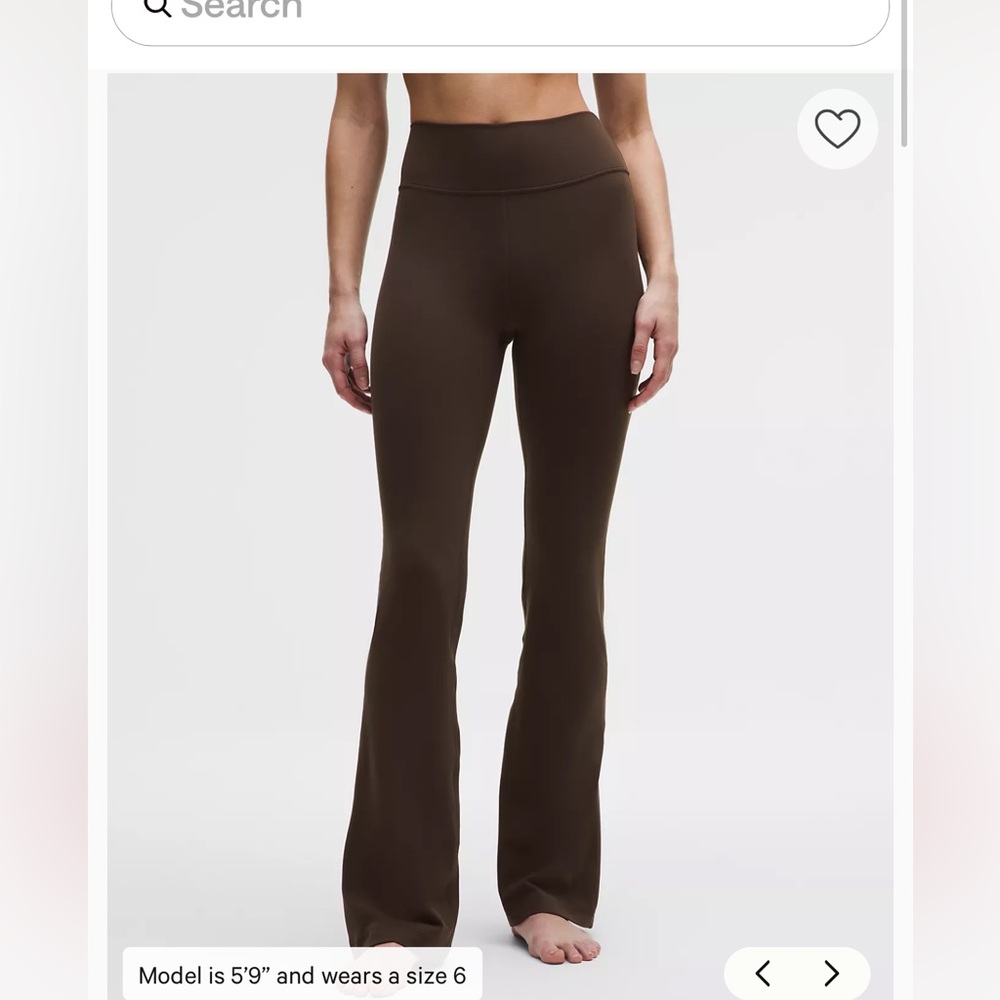 NWT Lululemon Groove Yoga Pants *Short in Color Sequoia - Size 2